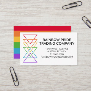 Carte De Visite Logo Triangle Arc-en-ciel Affaires Fierté Evénemen
