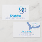 Carte De Visite Logo Trinity Conversation Bubble (bleu) (Devant / Derrière)