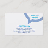 Carte De Visite Logo Trinity Conversation Bubble (bleu) (Dos)