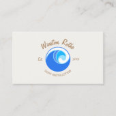 Carte De Visite Logo Tropical Blue Ocean (Devant)