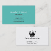 Carte De Visite Logo turquoise standard (Devant / Derrière)