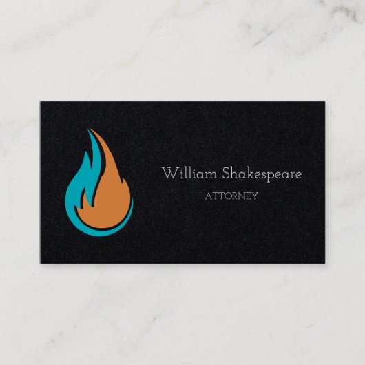 Carte De Visite Logo Twin Water and Fire (Devant)