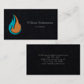 Carte De Visite Logo Twin Water and Fire (Devant / Derrière)