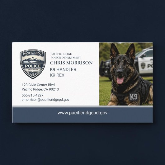 Carte de visite Logo Unité de Police K9