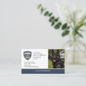 Carte de visite Logo Unité de Police K9 (Debout devant)