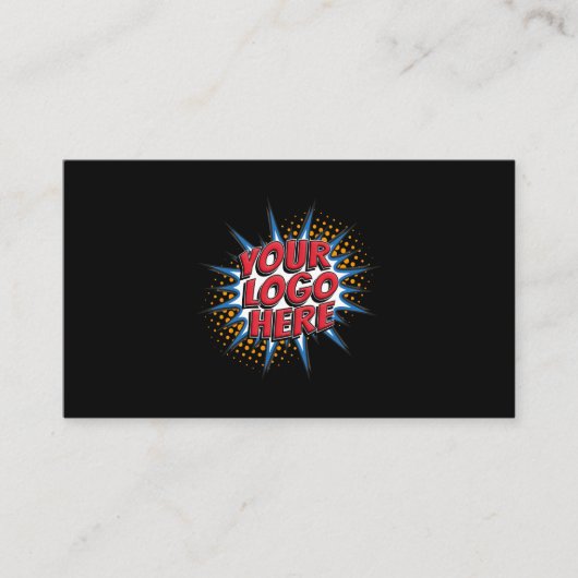 Carte De Visite Logo Upload Modern Simple (Devant)