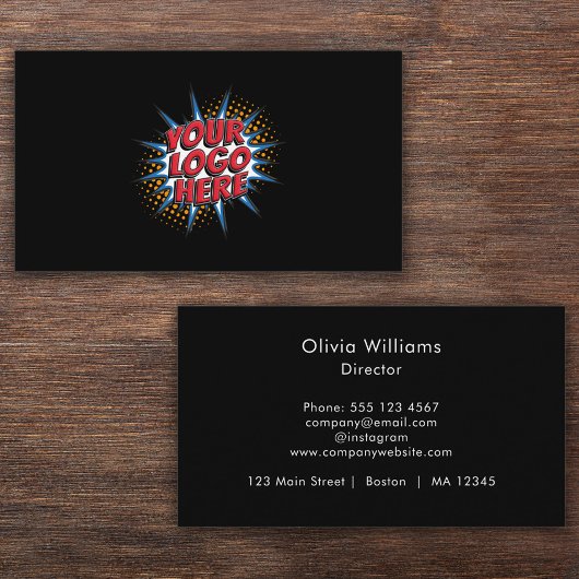Carte De Visite Logo Upload Modern Simple