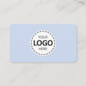 Carte De Visite Logo Upload Modern Simple Appointment Baby Blue (Devant)