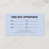 Carte De Visite Logo Upload Modern Simple Appointment Blue (Dos)