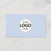 Carte De Visite Logo Upload Modern Simple Appointment Blue (Devant)