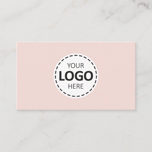 Carte De Visite Logo Upload Modern Simple Appointment Blush (Devant)