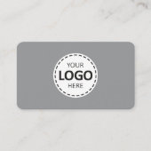 Carte De Visite Logo Upload Modern Simple Appointment Gray (Devant)