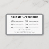 Carte De Visite Logo Upload Modern Simple Appointment Gray (Dos)