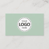 Carte De Visite Logo Upload Modern Simple Appointment Olive Green (Devant)