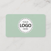 Carte De Visite Logo Upload Modern Simple Appointment Olive Green (Devant)