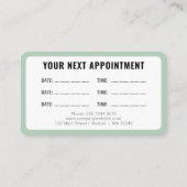 Carte De Visite Logo Upload Modern Simple Appointment Olive Green (Dos)