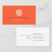 Carte De Visite Logo V de lettres modernes pour auteurs et écrivai (Devant / Derrière)