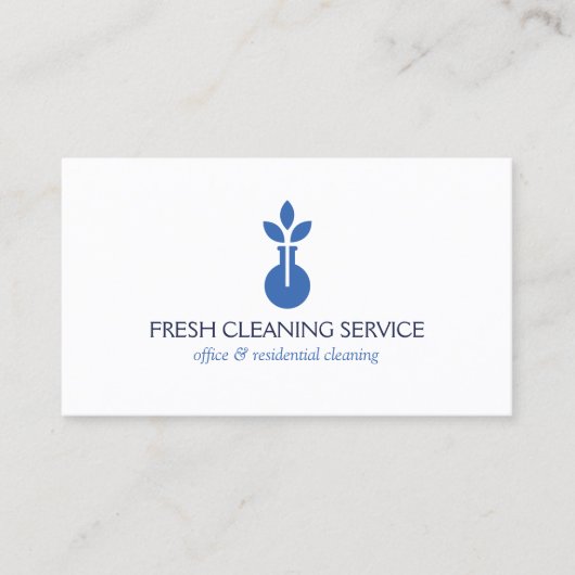 Carte De Visite Logo Vase moderne pour le nettoyage, accueil (Devant)