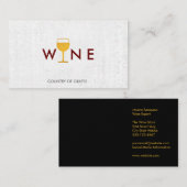 Carte De Visite Logo Verre Vin (Devant / Derrière)