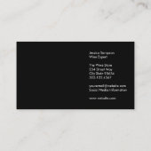 Carte De Visite Logo Verre Vin | Corkvis Somelier (Dos)