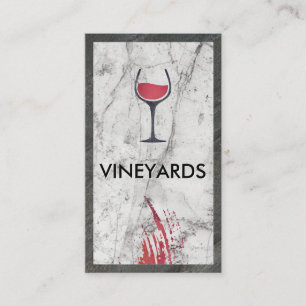 Carte De Visite Logo Verre Vin   MARBRE BLANC   Ajustement de l'ar