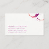 Carte De Visite Logo Verre Vin | Marques de déversement (Dos)