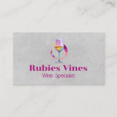 Carte De Visite Logo Verre Vin | Marques de déversement (Devant)