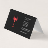 Carte De Visite Logo Verre Vin | VIN (Dos)
