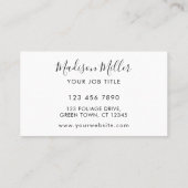 Carte De Visite Logo Vert aquarelle (Dos)