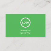 Carte De Visite Logo Vert & Blanc Moderne Soin de la pelouse Coupe (Dos)