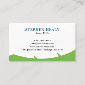 Carte De Visite Logo vert bleu moderne paysage (Dos)