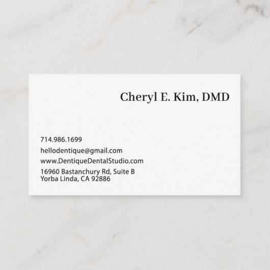 Carte De Visite Logo Vert Bleu Simple Minimal Professionnel (Dos)