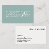 Carte De Visite Logo Vert Bleu Simple Minimal Professionnel (Devant / Derrière)