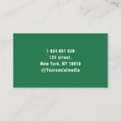 Carte De Visite Logo Vert des services de soins de la pelouse (Dos)