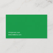 Carte De Visite Logo vert et blanc moderne Aménagement de la pelou (Dos)