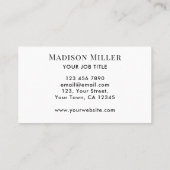 Carte De Visite Logo vert moderne (Dos)