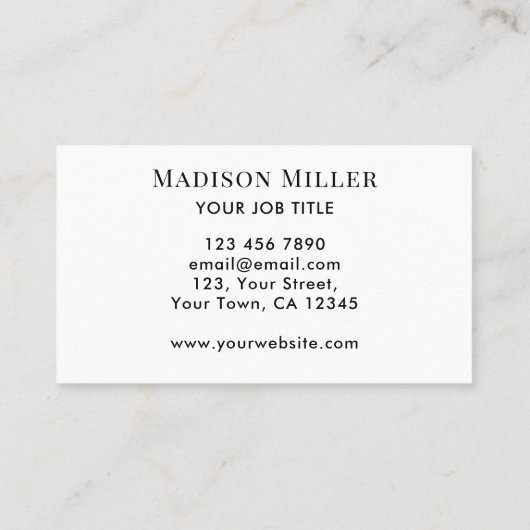 Carte De Visite Logo vert moderne (Dos)