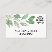 Carte De Visite Logo vert moderne (Devant)