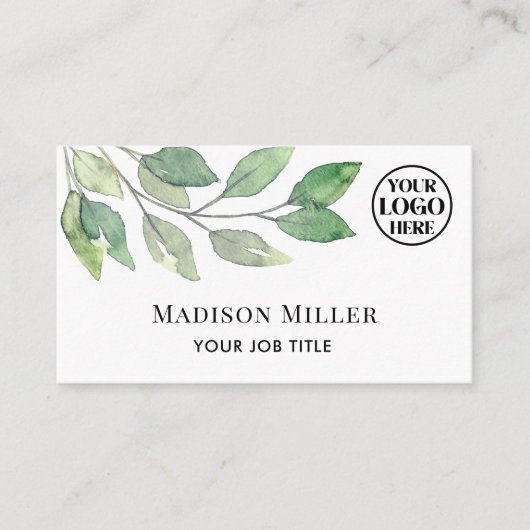 Carte De Visite Logo vert moderne (Devant)