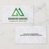 Carte De Visite Logo vert moderne et stylisé (Devant / Derrière)