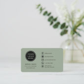 Carte De Visite Logo Vert Sauge (Debout devant)