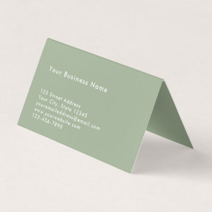 Carte De Visite Logo vert sauge minimaliste moderne professionnel