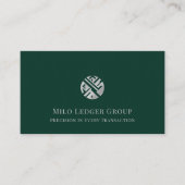 Carte De Visite Logo vert simple et moderne (Devant)