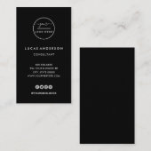 Carte De Visite Logo vertical blanc logo personnalisé moderne bus  (Devant / Derrière)