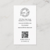 Carte De Visite Logo vertical de la société de code QR de photo pr (Dos)