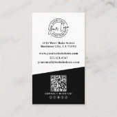 Carte De Visite Logo Vertical de la Société de Code QR de Photo Pr (Dos)