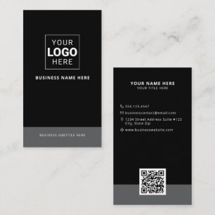 Carte De Visite Logo Vertical Personnalisé Entreprise