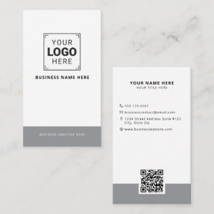 Carte De Visite Logo Vertical Personnalisé Entreprise