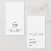 Carte De Visite Logo vertical personnalisé moderne professionnel m (Devant / Derrière)