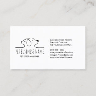 Carte De Visite Logo vétérinaire pour chien et chat de maître